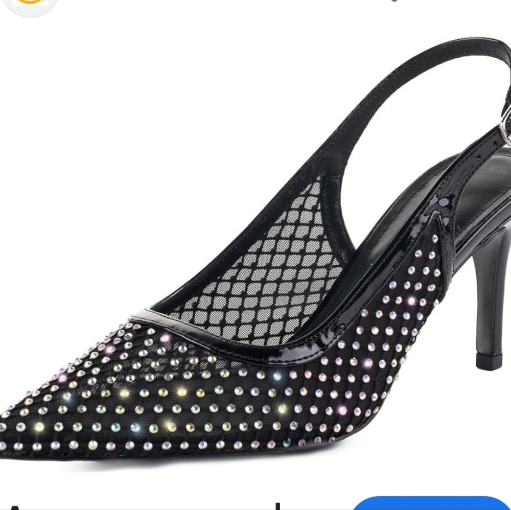 NWT RHINESTONE SLINGBACKS